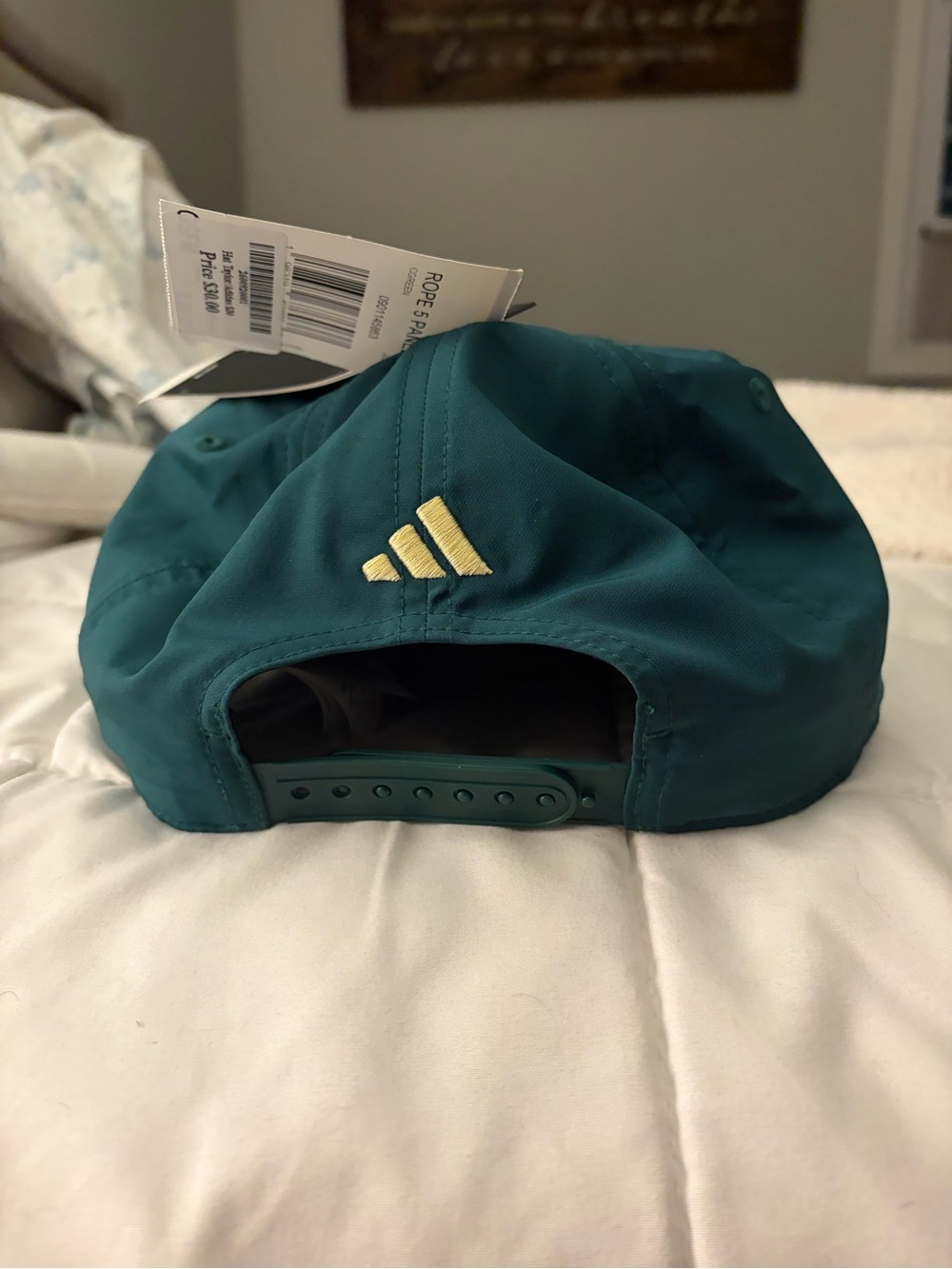 Adidas’s Rope-Trim Golf Cap with Yellow Embroidered Rider - Picture 3 of 5